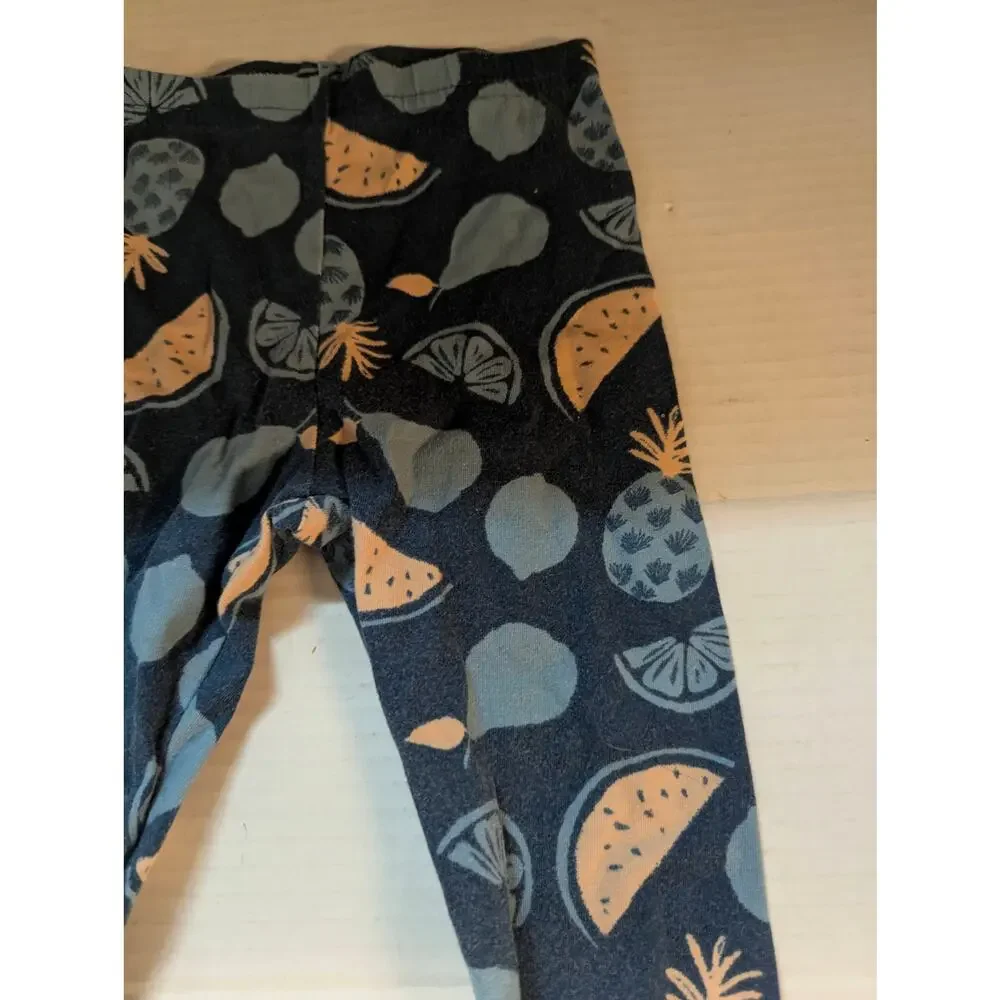 Carter's Baby Girls Teal Tropical Fruit Print Knit Leggings Pants 18 Months NWT
